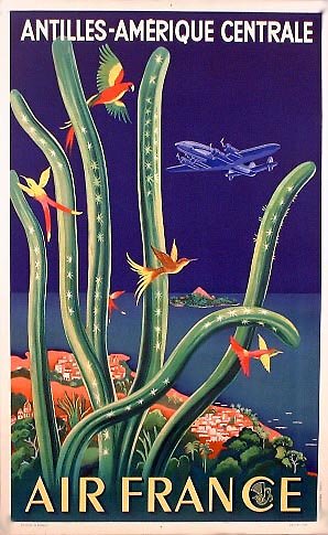 Affiche Air France - Antilles